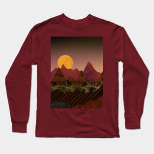 MOUNTAINS Nature Sunset Landscape Long Sleeve T-Shirt
